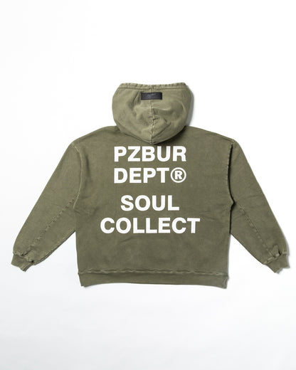 Hoodie Dept - Verde Oliva Acid Wash