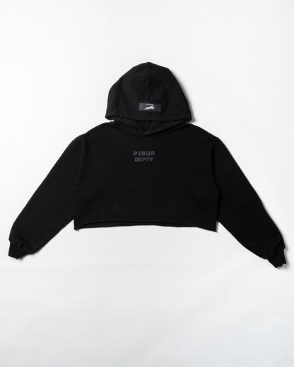 Dept Cropped Hoodie - Negro