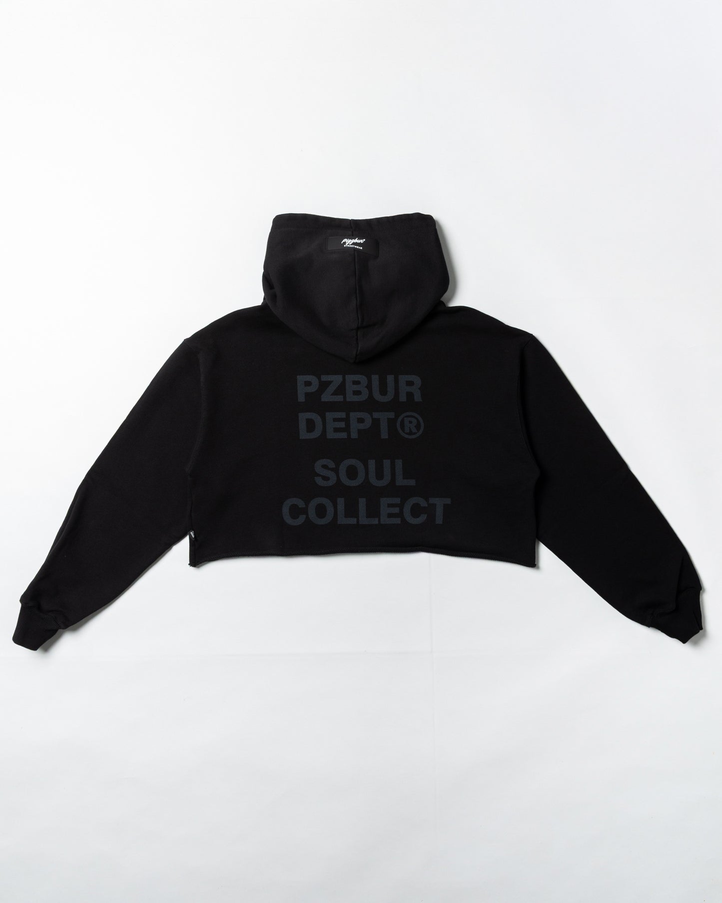 Dept Cropped Hoodie - Negro