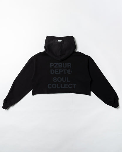 Dept Cropped Hoodie - Negro