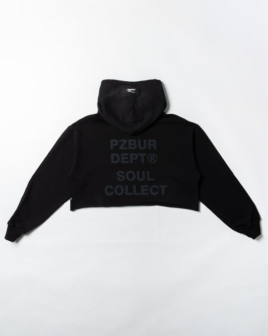 Dept Cropped Hoodie - Negro