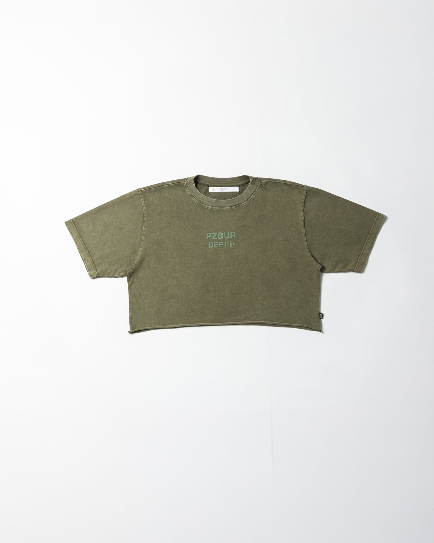 Camiseta Dept Corta Dama - Verde Oliva Acid Wash