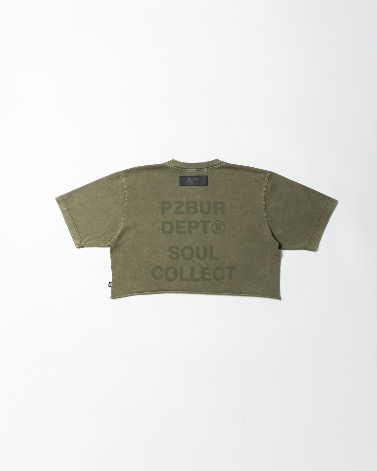 Camiseta Dept Corta Dama - Verde Oliva Acid Wash