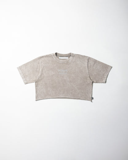 Camiseta Dept Corta Dama - Gris Acid Wash