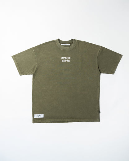 Camiseta Dept - Verde Oliva Acid Wash