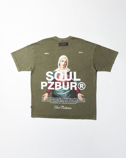 Camiseta Refuge - Verde Oliva Acid Wash