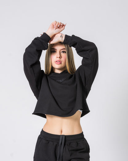 Cropped Hoodie - Negro