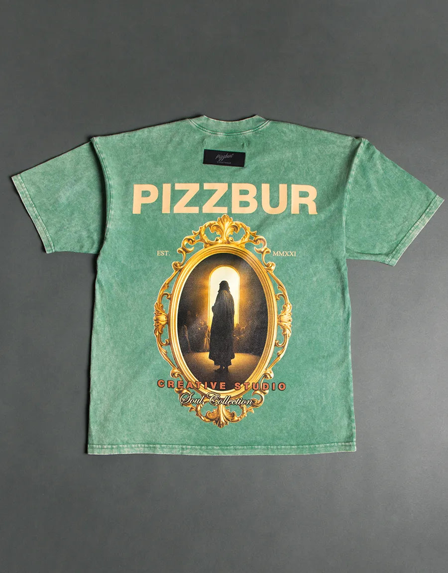 T-SHIRT SOUL - VERDE ACID WASH