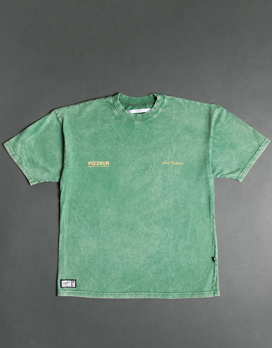 T-SHIRT SOUL - VERDE ACID WASH