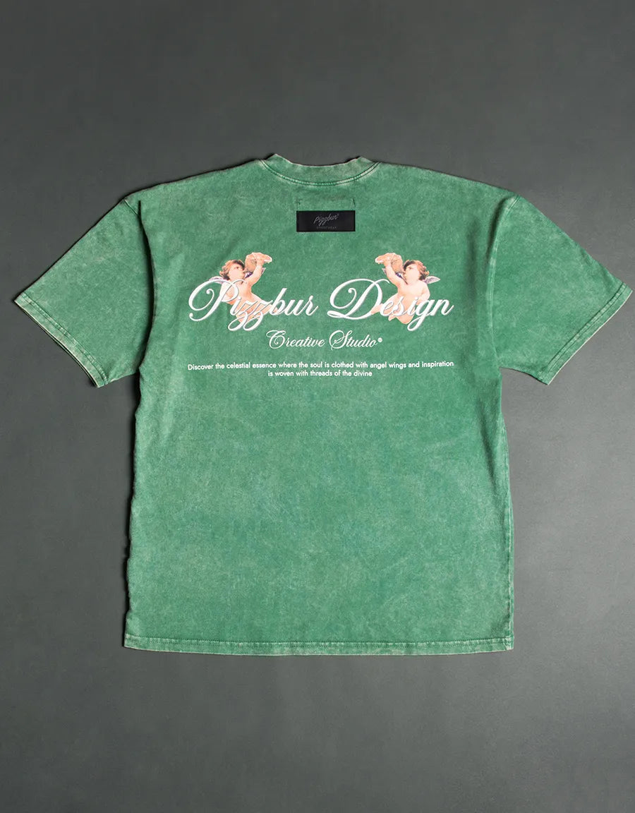 T-SHIRT GENESIS - VERDE ACID WASH
