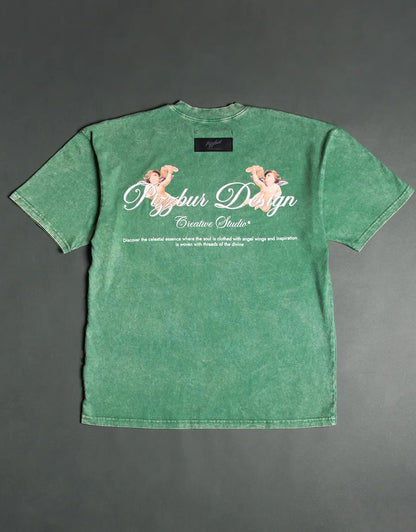 T-SHIRT GENESIS - VERDE ACID WASH