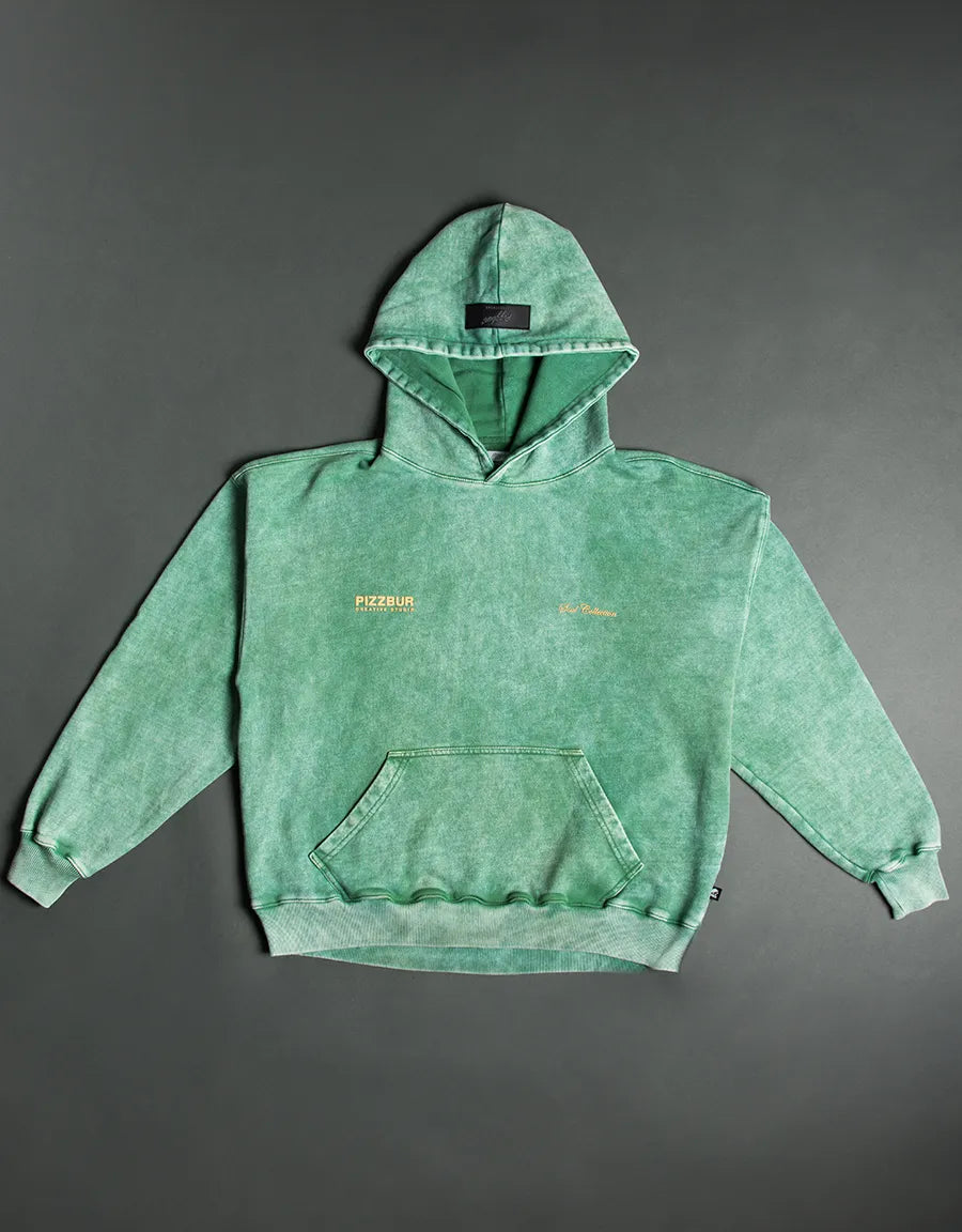 HOODIE SOUL - VERDE ACID WASH